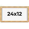 PosterPalooza | Panoramic Minimalist Shadow Box Brown Picture Frame - UV Acrylic, Backing, Hanging Hardware - 2 of 4