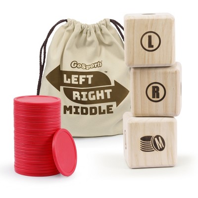 Gosports Left Right Middle Giant Dice Game - 3.5 Inch - Wood : Target