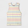 Pride Adult PH by The PHLUID Project Rainbow Tank Top - White Striped - 3 of 4