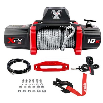 HANPURE X-BULL Electric Winch XPV 10000 LBS 12V Synthetic Rope SUV Jeep Truck 4WD