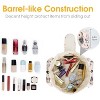 Barrel Drawstring Makeup Bag Large Floral Cosmetic Bag Make up Bags - 3 of 4