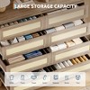 6 Drawer Rattan Dresser, Double Dresser with Deep Drawers, Chest of Drawers for Closet with Wide Top,  for Bedroom, Entryway, Hallway, Living Room - 3 of 4