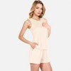 Anna-Kaci Women's Sleeveless Ribbed Lounge Set with Elastic Waist Shorts and Relaxed Fit - 3 of 4