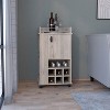 Vynxaria Bar Serving Carts, Gray 6-Bottle Wine Rack with Casters - 2 of 4