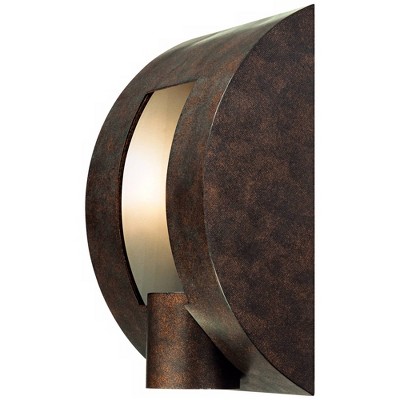 Franklin Modern 12" Bronze and Slate Outdoor Wall Light with Downlight