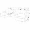 TiramisuBest 3-Piece Green Corduroy Sectional Sofa with Double Chaise, U-Shaped Modular Couch with Removable Cushions for Living Room Comfort - 2 of 4