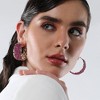 SOHI Women's Sky Blue:Navy Blue The Glacier Hoop Earrings - 4 of 4