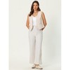 INSPIRE CHIC Women's Linen Sleeveless Button Down V Neck Waistcoat Vest - 2 of 4