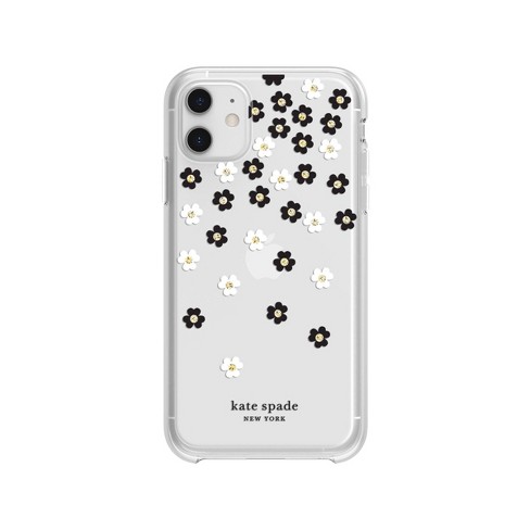 Kate Spade New York Apple Iphone 11 Xr Hard Shell Case Scattered Flowers Black White Target