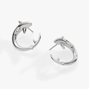 Alex and Ani Shark Hoop Earring - 1 of 4