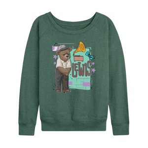 Women's - IF Movie - Lewis Poster Lightweight French Terry Wide Neck Long Sleeve Shirt - 1 of 4