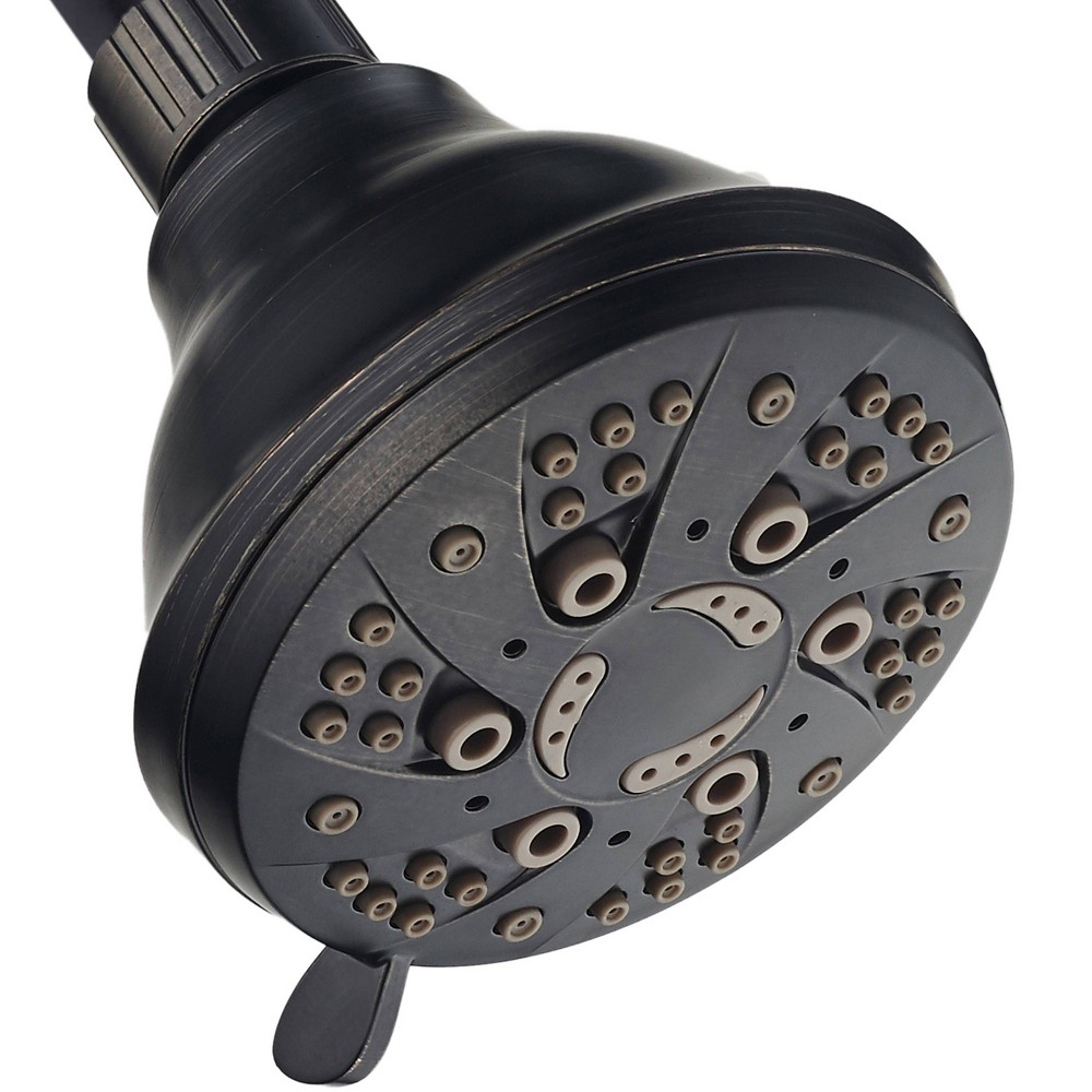 Photos - Shower System AquaDance Six Setting High Pressure Luxury Spiral Shower Head with On/Off and Pause Mode Oil Rubbed Bronze: ABS & Brass, 2.5
