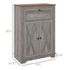 Aghana Digitals Dark Brown Farmhouse Accent Cabinet with Drawer & Adjustable Shelf - - 4 of 4