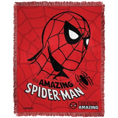 Northwest Spider-Man: Beyond Amazing Woven Jacquard Throw Blanket, 46" x 60", Classic Spidey