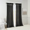 PAGED Curtains Twist Tab Lined Window Curtain Total Blackout Panel Privacy Assured for Bedroom, Living Room, L120, Black - 4 of 4