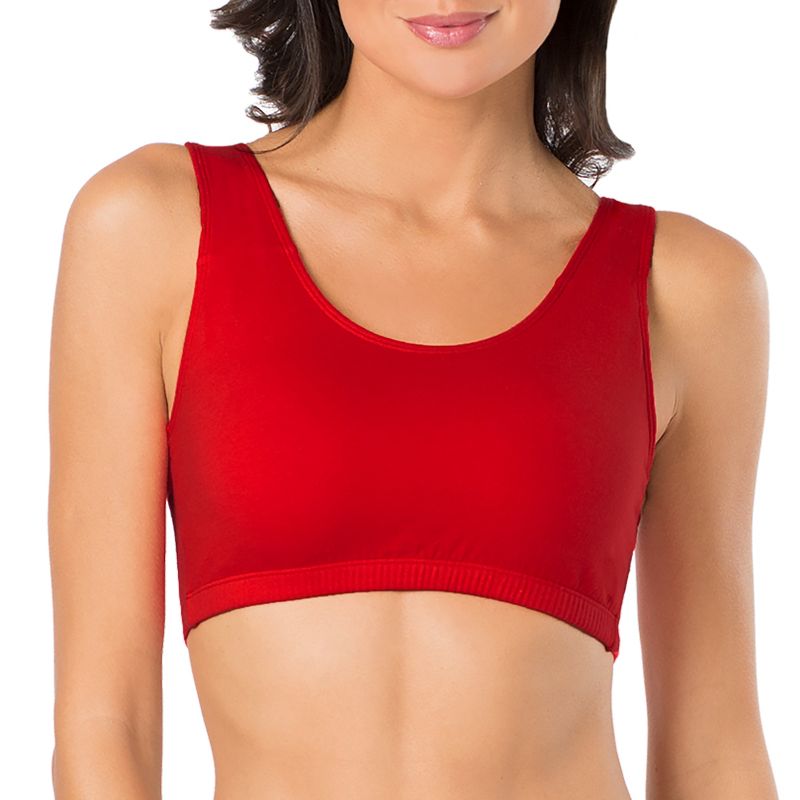 Fruit of the Loom Women's Tank Style Cotton Sports Bra 3-Pack, 5 of 9