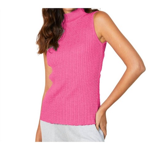 Women's Sleeveless Braided Mock Neck Top - french kyss - image 1 of 2