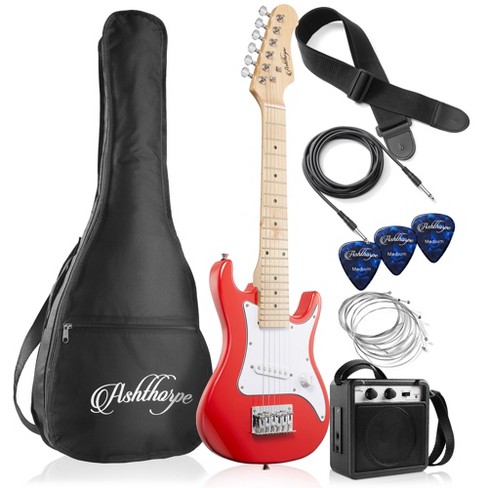 Ashthorpe 30-inch Beginner Electric Guitar With Amplifier - Red