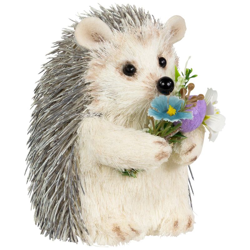 Northlight Hedgehog Floral Easter Figurine - 5" - Cream and Gray, 4 of 7