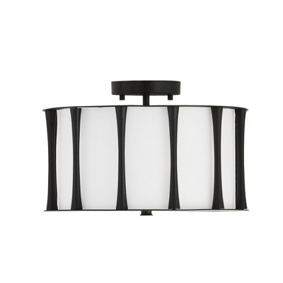 Capital Lighting Bodie 3 - Light Semi-Flush Mount in  Matte Black