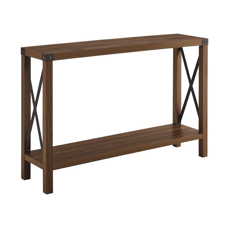 Sophie Rustic Industrial X Frame Entry Table - Saracina Home, 1 of 18