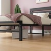 SEVOBAL Beds, Twin Size Platform Frame with Rustic Wood Headboard for Vintage Bedroom Style, Black, 40.35"*11.61"*5.51" - 3 of 4
