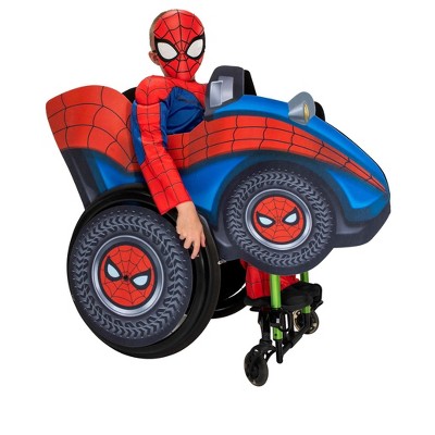 HalloweenCostumes.com    Adaptive Spider-Man Wheelchair Kid's Accessory | Wheelchair Costumes, Red/Blue/Gray