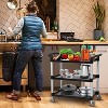 Heavy-Duty 3-Tier Utility Cart with Wheels, 360 LB Capacity, Rolling Service Cart for Kitchen, Office, Garage, Cleaning - 3 of 4