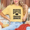 Simply Sage Market Leopard Pumpkin Junkie Garment Dyed Tee - S - Mustard - 2 of 4