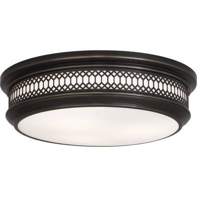 Robert Abbey Lighting Williamsburg Tucker - Light Flush Mount in  Deep Patina Bronze