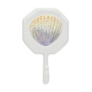 HomeRoots 4" Cream And Pearl Cast Iron Seashell Wall Hook - 1 of 4