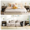 MUUEGM 18.9" Farmhouse Night Stand| Wooden Bedside End Tables with Drawer and Open Storage Cabinet - 3 of 4