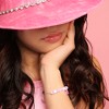 Barbie Silver Plated Bar Pink Crystal Heart Bracelet - 3 of 4
