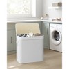 SONGMICS 39.6Gal (150L) Laundry Hamper, 3-Section Laundry Basket, Laundry Hamper with Lid, Bamboo, Foldable - 2 of 4