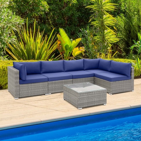 L shaped rattan online sofa aldi