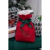 Gallerie II Splendor Velvet Red Pine Needle Branch & Berries Christmas Gift Bag - 2 of 3