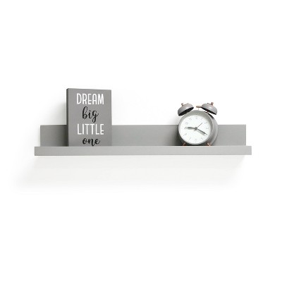 Gray Wood Floating Picture Ledge Shelf 25.6"