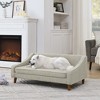 Gulches Elevated Dog Sofa Bed,Pet sofa with modern irregular armrest design,Comfortable soft dog sofa-Beige - 2 of 4