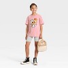Girls' Maruchan Ramen Pets Oversized Short Sleeve Graphic T-Shirt - Mauve - 4 of 4