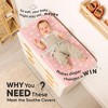 KeaBabies 2pk Soothe Changing Pad Covers for Girl, Boy, Organic Soft Cotton Contoured Diaper Changing Table Pad Covers - 2 of 4