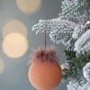 NAYSAYE Party Decoration and Accessories Glass Christmas Ball Ornaments Set of 6 for Christmas Tree Decorations, Brown, 3.9"*3.9"*0.09" - 4 of 4