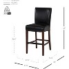 New Pacific Direct Milton Bonded Leather Counter Stool 26",Brown Legs,Black,Fully Assembled - 3 of 4