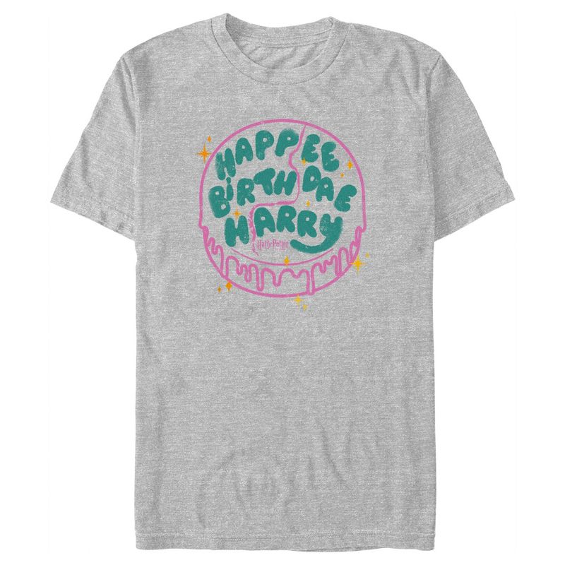 Men's Harry Potter Happee Birthdae Cake T-Shirt, 1 of 6