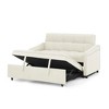 Loveseats Sofa Bed With Side Storage Bag Adjustable Backrest 105° - 180° Copper Nail Decoration Type C USB Charging Pull-Out Bed For Living Room - 4 of 4
