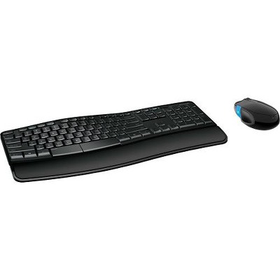 Microsoft Sculpt Comfort Desktop Keyboard and Mouse - Wireless - Contoured Design - Detachable Palm Rest - Split Spacebar with Backspace Functionality