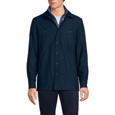 Lands' End Men's Lined Waffle Shirt Jacket