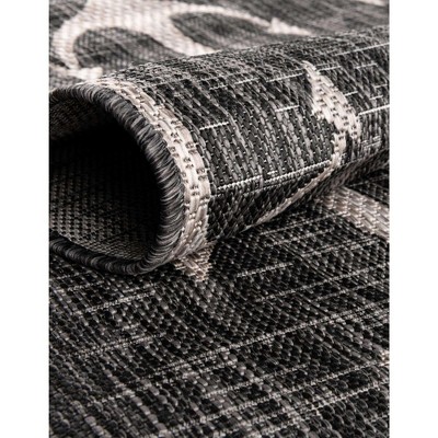 Charcoal 6' x 9' Easy-Care Outdoor Rectangular Rug