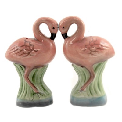 Tabletop 3.5" Flamingos Birds  Pink Florida Pacific Trading  -  Salt And Pepper Shaker Sets