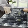 Abstract Area Rug Oriental Throw Rugs Modern Distressed Rug For Living Room, - 3 of 4