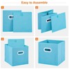 FURNIinspire 6pcs Storage Box Utility Storage Bins Drawer Organizer Storage Cubes Basket Dorm Organizers, Home Storage, Blue, 10.14"*4.29"*10.14" - 4 of 4